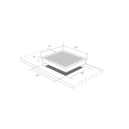 Bếp từ đôi Canzy CZ 797G-62ID lắp âm 5 Kích thước lắp đặt bếp từ đôi Canzy CZ 797G-62ID lắp âm