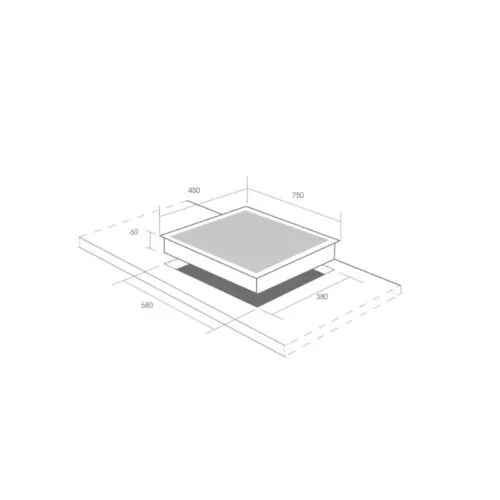 Bếp từ đôi Canzy CZ-ID 078EU lắp âm 5 Kích thước lắp đặt bếp từ đôi Canzy CZ-ID 078EU lắp âm