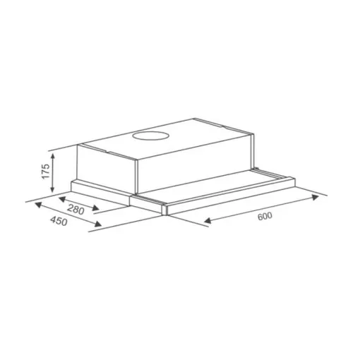Máy hút mùi âm tủ Canzy CZ 600GH 7 Kích thước máy hút mùi âm tủ Canzy CZ 600GH
