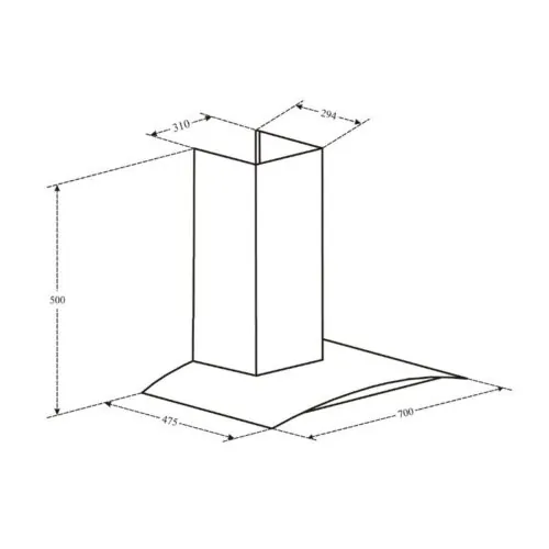Máy hút mùi Canzy CZ 3870Q 6 Kích thước máy hút mùi Canzy CZ 3870Q