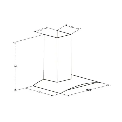 Máy hút mùi Canzy CZ 3890Q 6 Kích thước máy hút mùi Canzy CZ 3890Q