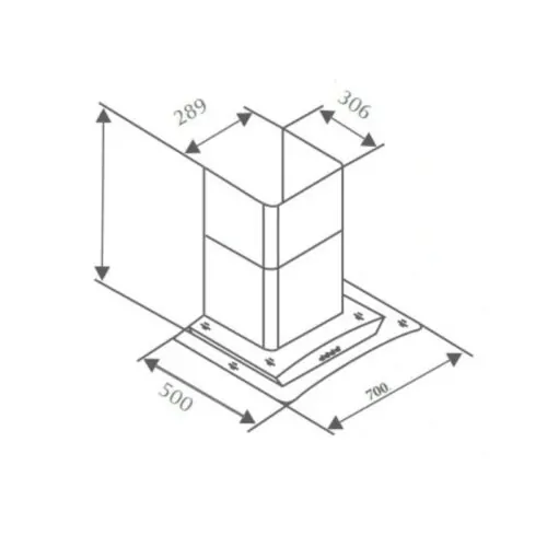 Máy hút mùi Canzy CZ 3970Q 5 Kích thước máy hút mùi Canzy CZ 3970Q