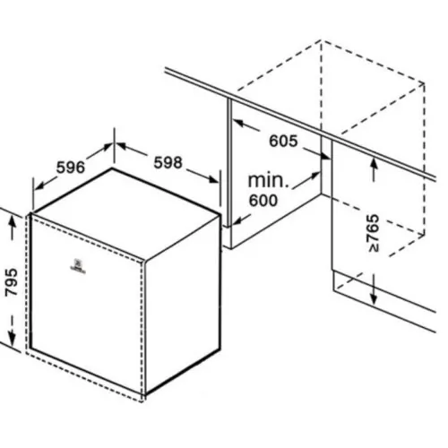Máy rửa bát bán âm Richborn RDP6080SPB 7 Kích thước máy rửa bát bán âm Richborn RDP6080SPB