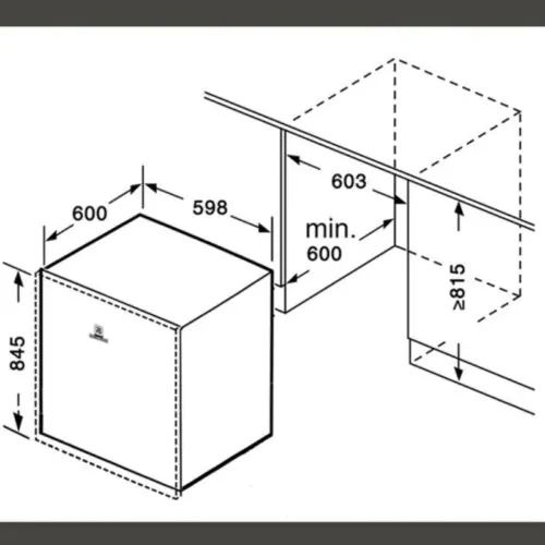 Máy rửa bát bán âm Richborn RDP6085SHS 7 Kích thước máy rửa bát bán âm Richborn RDP6085SHS