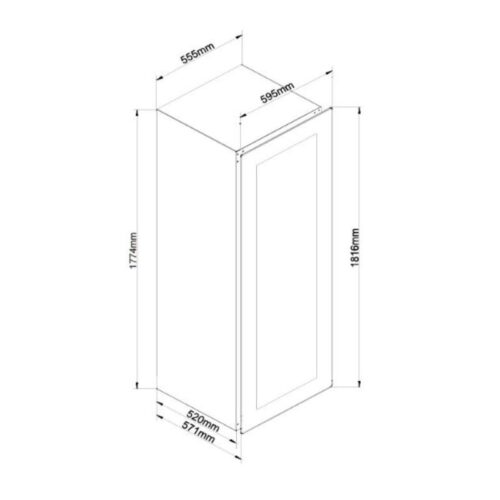 Tủ bảo quản rượu âm tủ Malloca MWC-95BI 10 Kích thước tủ bảo quản rượu âm tủ Malloca MWC-95BI