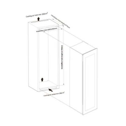 Tủ bảo quản rượu âm tủ Malloca MWC-95BI 9 Thiết kế tủ bảo quản rượu âm tủ Malloca MWC-95BI