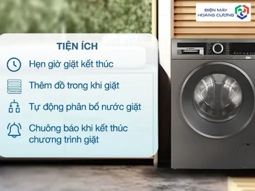 Máy giặt Bosch 10kg WGG254A0VN cửa trước 17 Máy giặt Bosch 10kg WGG254A0VN cửa trước tiện ích thông minh