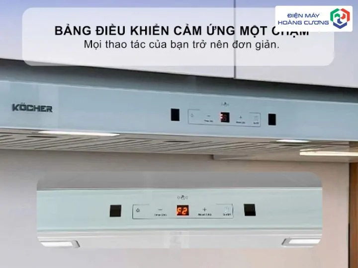 Máy hút mùi âm tủ Kocher Turbo X-350N 8 Bảng điều khiển máy hút mùi X-350N