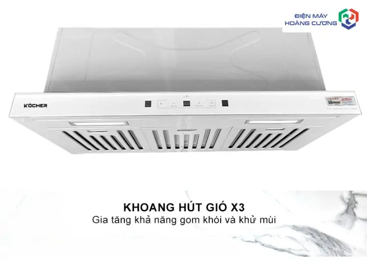 Máy hút mùi âm tủ Kocher Turbo X-350T 7 Công suất hút mạnh mẽ máy hút mùi X-350T