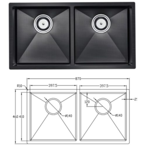 Chậu rửa bát chống xước Eurogold EUC28746ED 5 Kích thước chậu rửa bát chống xước Eurogold EUC28746ED