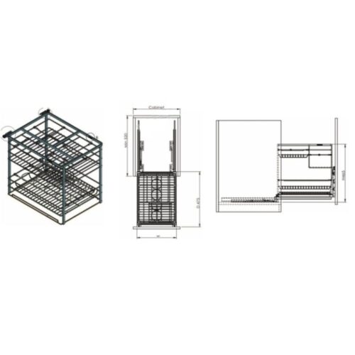 Giá gia vị Eurogold EPD4640 5 Kích thước giá gia vị Eurogold EP2240