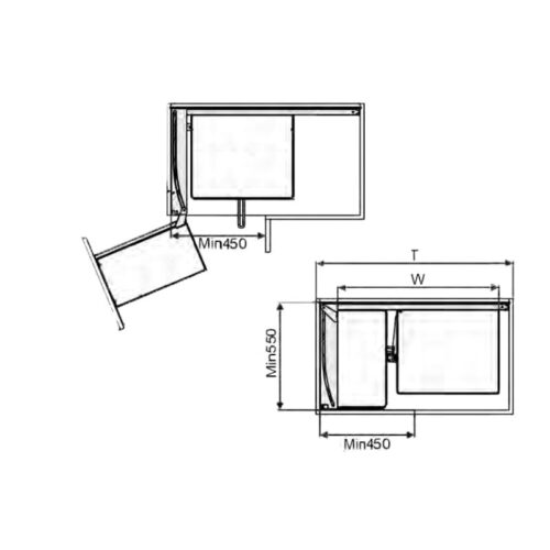 Giá góc liên hoàn Eurogold EUM101 5 Kích thước giá góc liên hoàn Eurogold EUM101