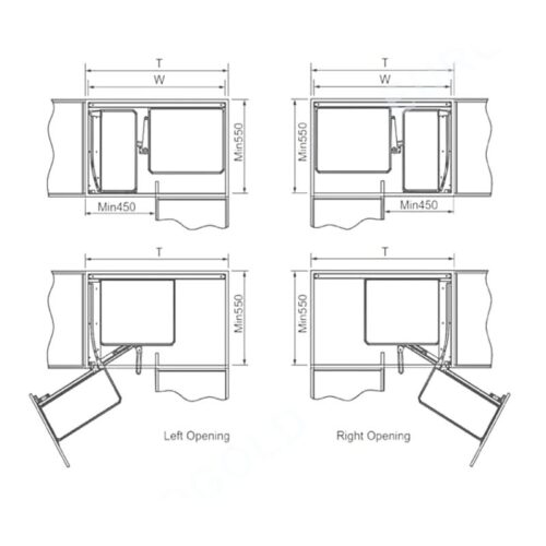 Giá góc liên hoàn Eurogold EUM101G 5 Kích thước giá góc liên hoàn Eurogold EUM101G