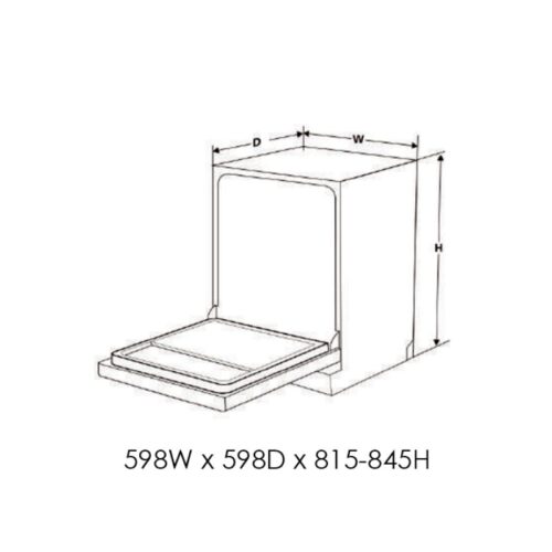 Máy rửa bát Eurogold EUW88TL15BB 7 Kích thước máy rửa bát Eurogold EUW88TL15BB