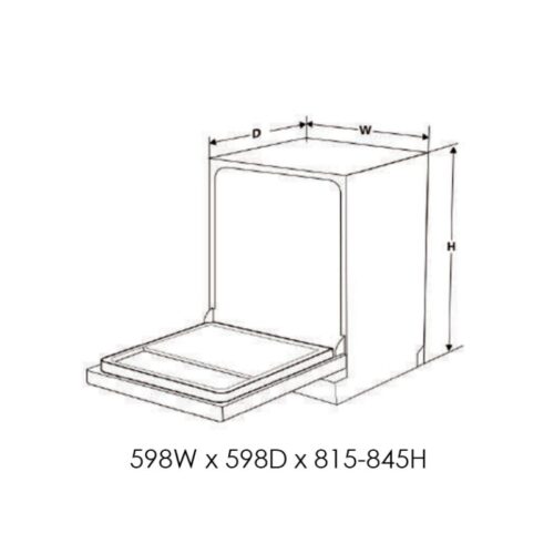 Máy rửa bát Eurogold EUW88TL15BS 7 Kích thước máy rửa bát Eurogold EUW88TL15BS