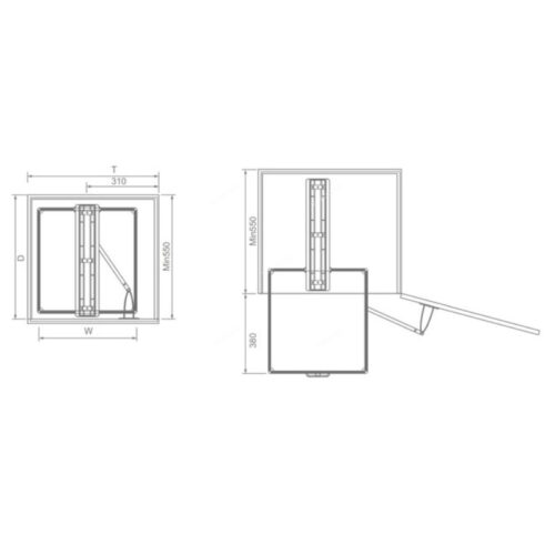 Tủ kho 5 tầng âm tủ Eurogold EUM5045G 5 Kích thước tủ kho 5 tầng âm tủ Eurogold EUM5045G