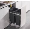 Thùng rác âm tủ giảm chấn Eurogold BR400 2 Thùng rác âm tủ giảm chấn Eurogold BR400