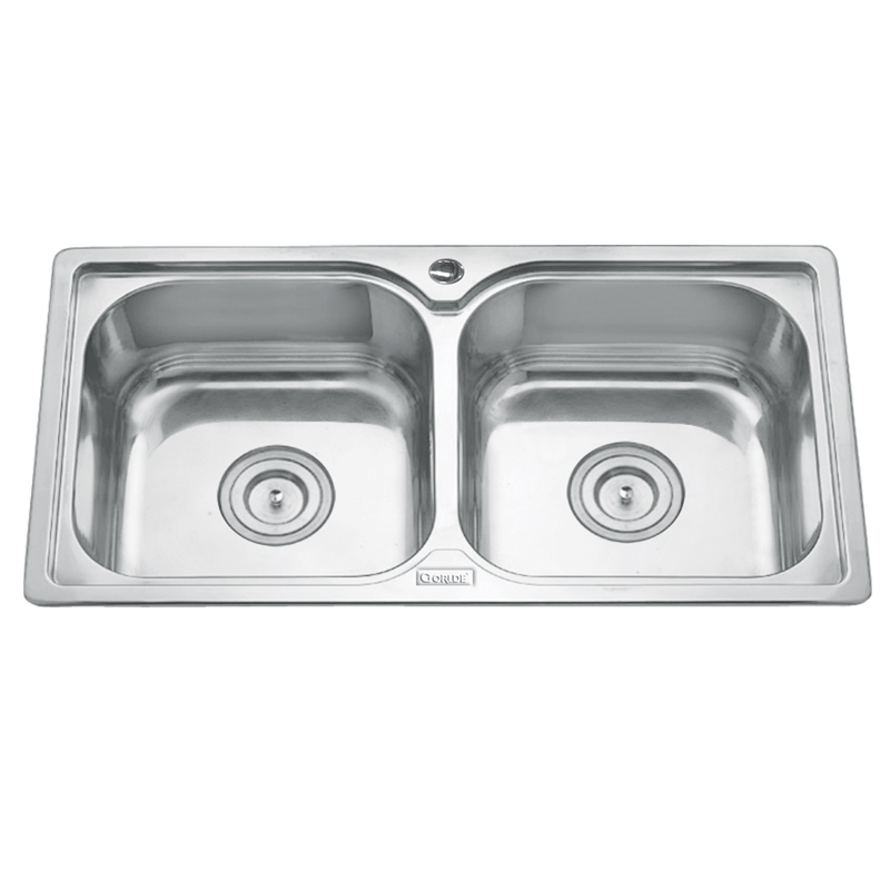 Chậu rửa bát inox 2 hố Gorlde GD-5406 3 Chậu rửa bát inox 2 hố Gorlde GD-5406
