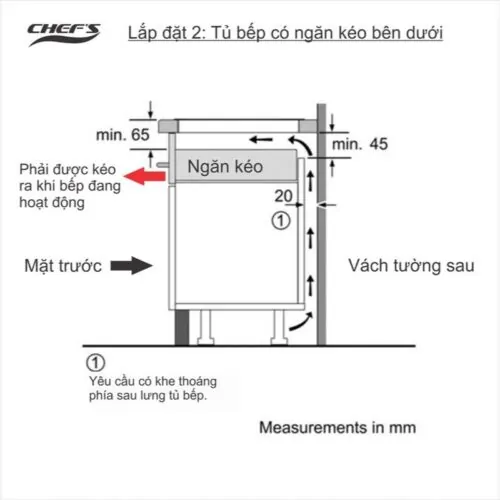 Bếp từ đôi Chefs EH-DIH893 lắp âm 14 Lắp đặt bếp từ đôi Chefs EH-DIH893 lắp âm