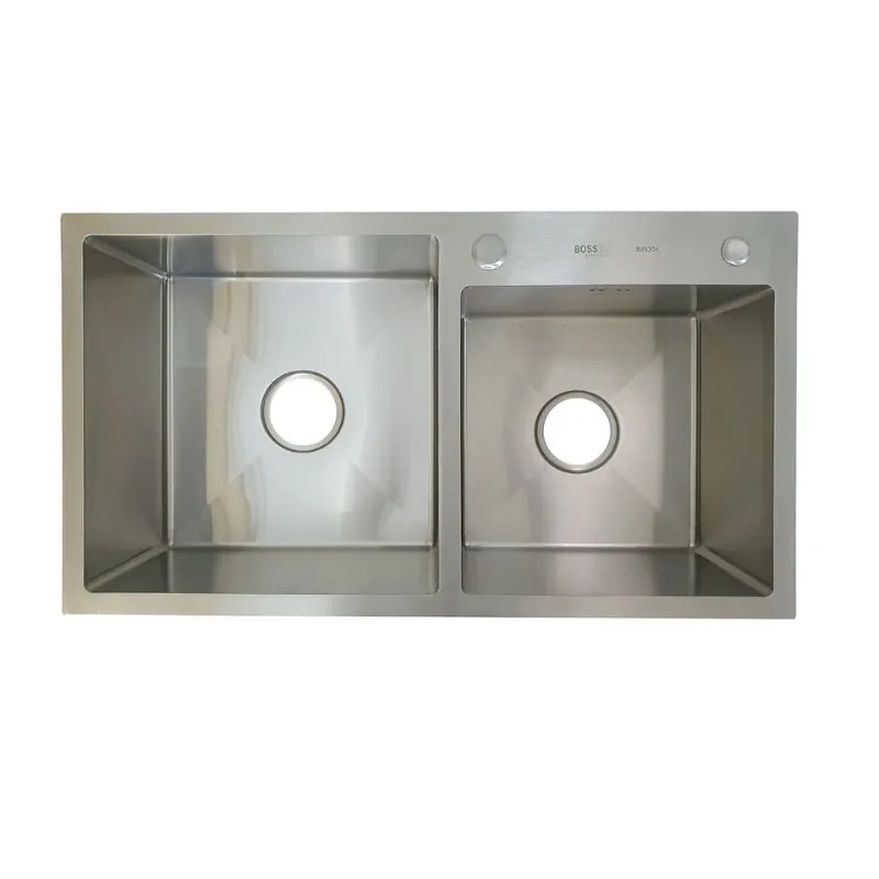 Chậu rửa bát inox 2 hố BossEU BS304.7843CS1 3 Chậu rửa bát inox 2 hố BossEU BS304.7843CS1