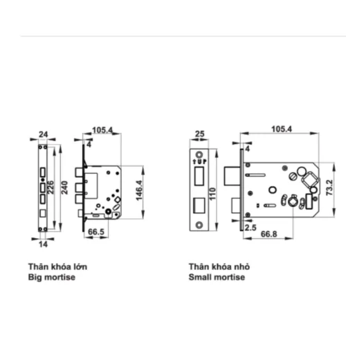 Khóa Điện Tử EL7500 Hafele 912.05.728 6 Kích thước khóa điện tử EL7500 Hafele 912.05.728