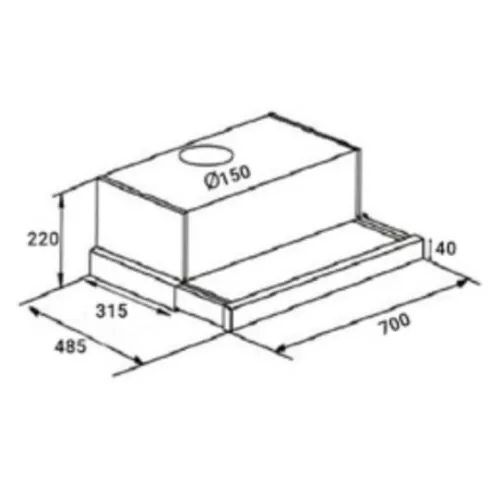 Máy hút mùi âm tủ Chefs EH-R906E7S 7 Kích thước máy hút mùi âm tủ Chefs EH-R906E7S