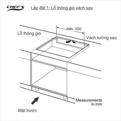 Bếp từ đôi Chefs EH-DIH322 lắp âm 11 Lắp đặt bếp từ đôi Chefs EH-DIH322 lắp âm