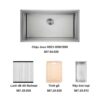 Bộ chậu rửa và phụ kiện Hafele HS21-SSN1S90 567.94.029 2 Bộ chậu rửa và phụ kiện Hafele HS21-SSN1S90 567.94.029