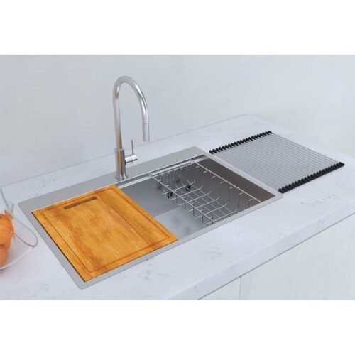 Chậu rửa bát inox 1 hố Hafele WS R0 HS24-SSN1S-7650 567.20.627 5 Hình ảnh chậu rửa bát Inox Hafele WS R0 HS24-SSN1S-7650 567.20.627