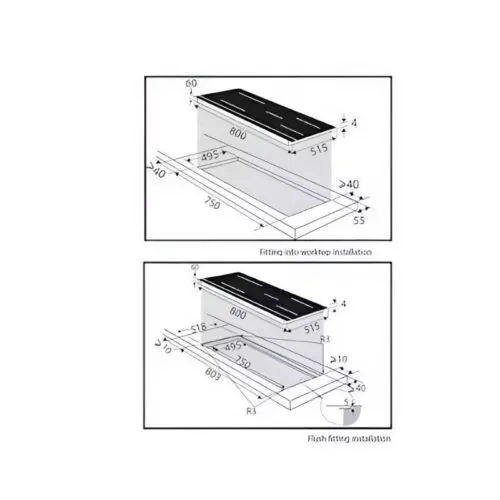 Bếp từ Brandt 4 vùng nấu BPI384BH lắp âm 7 Kích thước bếp từ Brandt 4 vùng nấu BPI384BH lắp âm