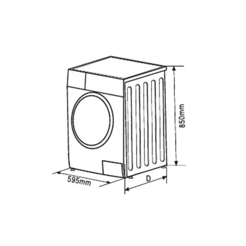 Máy giặt Brandt 12kg WFB124QWA cửa trước 7 Kích thước máy giặt Brandt 12kg WFB124QWA cửa trước