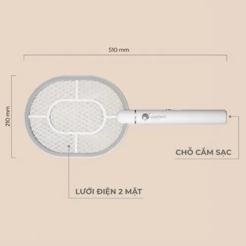 Vợt muỗi Hawonkoo MSH-021-W 7 Kích thước vợt muỗi Hawonkoo MSH-021-W