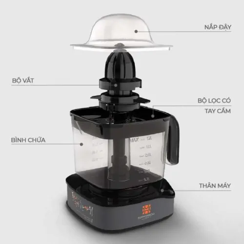 Máy vắt cam Hawonkoo OJH-120-GR 7 Thiết kế máy vắt cam Hawonkoo OJH-120-GR