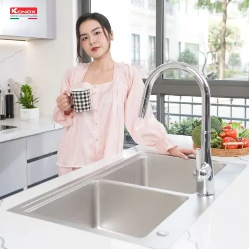 Chậu rửa bát chống xước Konox Top Mount Sink KN8651TD Dekor Basic 6 Ảnh chậu rửa bát chống xước Konox Top Mount Sink KN8651TD Dekor Basic