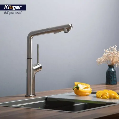 Vòi rửa bát nóng lạnh Kluger KLF0001S có dây rút 15 Ảnh Kluger KLF0001S có dây rút