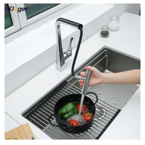 Vòi rửa bát nóng lạnh Kluger KLF0016C có dây rút 12 Ảnh Kluger KLF0016C có dây rút