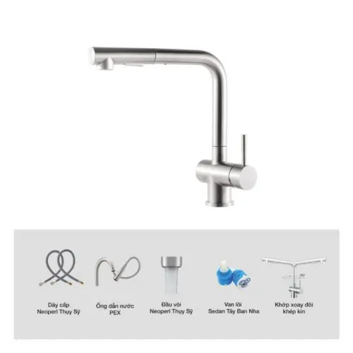 Vòi rửa bát nóng lạnh Kluger KLF0013C có dây rút 10 Ảnh thông số Kluger KLF0013C có dây rút