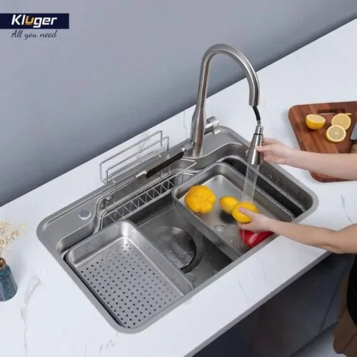 Chậu rửa bát 1 hố Kluger KF7848FS-S78 Plus 14 Ảnh thực tế chậu rửa bát 1 hố Kluger KF7848FS-S78 Plus