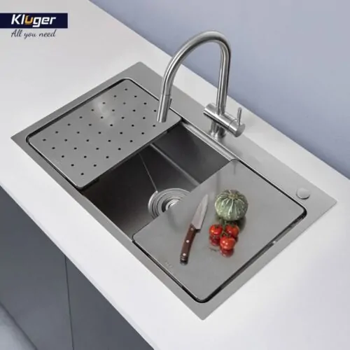 Chậu rửa bát 1 hố Kluger KW8181FS-S81 Plus 14 Ảnh thực tế chậu rửa bát 1 hố Kluger KW8181FS-S81 Plus