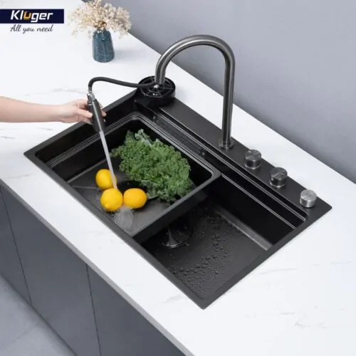 Chậu rửa bát 1 hố Kluger KWF8161FB-S76W Plus 13 Ảnh thực tế chậu rửa bát 1 hố Kluger KWF8161FB-S76W Plus