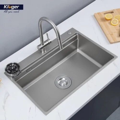 Chậu rửa bát 1 hố Kluger KWF8161FS-S76 12 Ảnh thực tế chậu rửa bát 1 hố Kluger KWF8161FS-S76