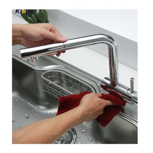 Vòi rửa bát nóng lạnh Kluger KLF0013C có dây rút 14 Ảnh thực tế Kluger KLF0013C có dây rút