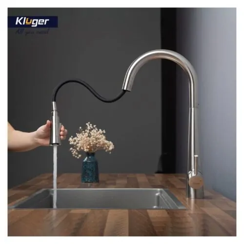 Vòi rửa bát nóng lạnh Kluger KLF0009S có dây rút 15 ẢNh vòi kéo Kluger KLF0009S có dây rút
