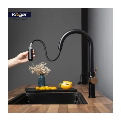 Vòi rửa bát nóng lạnh Kluger KLF0005B có dây rút 14 Ảnh vòi Kluger KLF0005B có dây rút