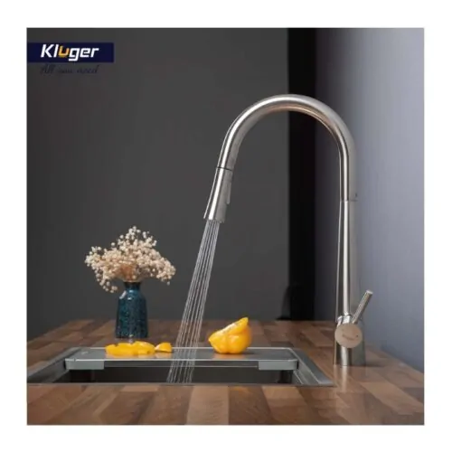 Vòi rửa bát nóng lạnh Kluger KLF0009S có dây rút 14 Ảnh vòi Kluger KLF0009S có dây rút