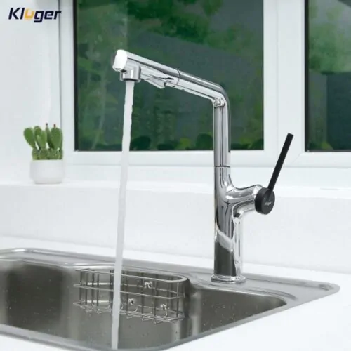 Vòi rửa bát nóng lạnh Kluger KLF0001C có dây rút 10 Ảnh vòi rửa bát nóng lạnh Kluger KLF0001C có dây rút