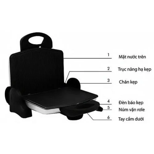 Lò nướng điện ( kẹp nướng ) Tiross TS9653 7 Cấu tạo lò nướng điện ( kẹp nướng ) Tiross TS9653