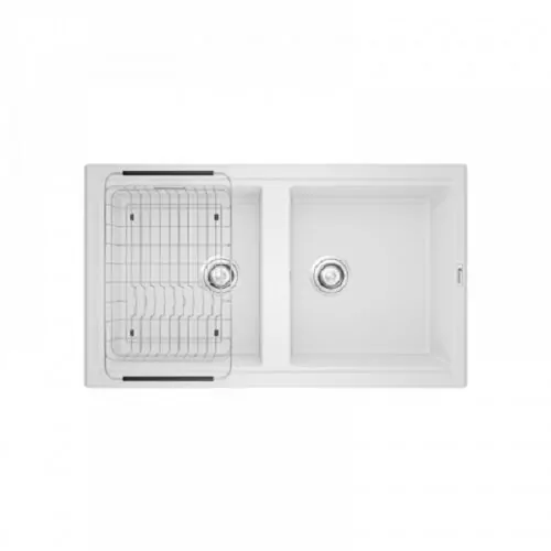 Chậu rửa bát Konox Granite Sink Phoenix Smart 860 White Silver 8 Chậu rửa bát Konox Granite Sink Phoenix Smart 860 White Silver