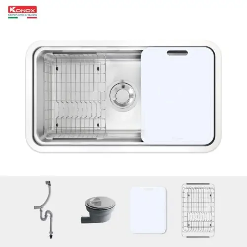 Chậu rửa bát đá 1 hố Konox KN8347SU Dekor Basic 8 Chi tiết chậu rửa bát đá 1 hố Konox KN8347SU Dekor Basic