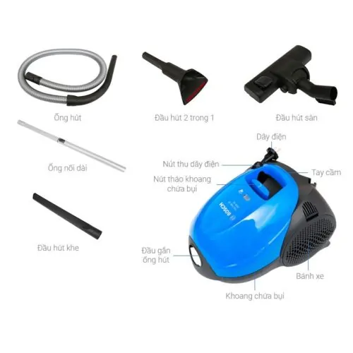 Máy hút bụi dạng hộp Bosch BSM1805RU 5 Chi tiết máy hút bụi dạng hộp Bosch BSM1805RU